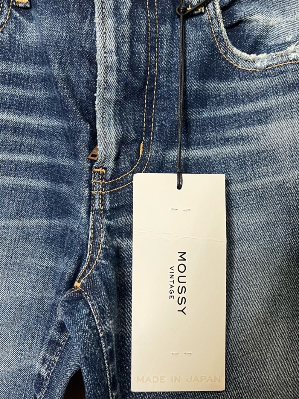 MOUSSY VINTAGE Edgerton Skinny Women's 26 Dark Blue Casual Selvedge‎ Denim New - Picture 14 of 14